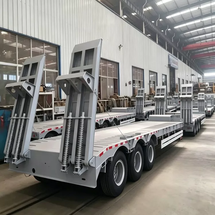Treler Semi-Trailer Heavy-Haul Dek Jatuh Sangat Rendah