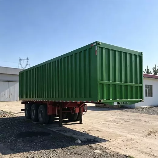Semi-Trailer Kotak Tertutup Melebar